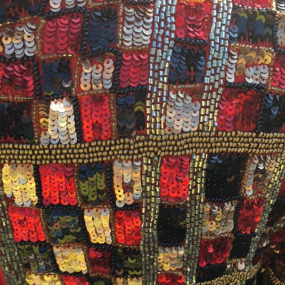 X by NBD Holiday sequins covered and beaded dress  Beautiful  wear - Picture 6 of 10